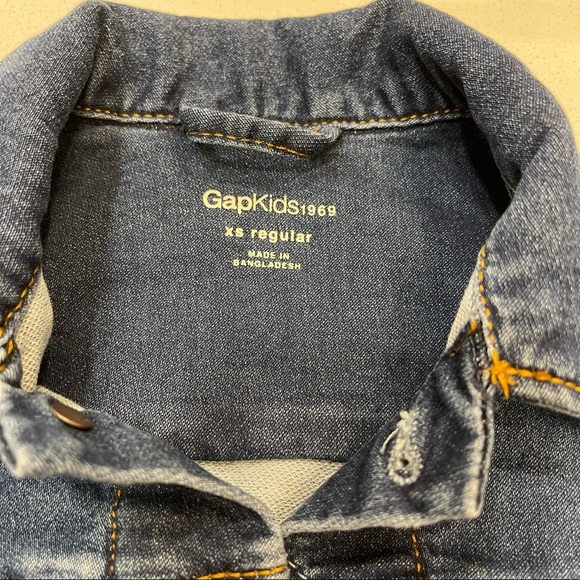 EUC GapKids 1969 Denim Medium Wash Button Jacket XS Regular - Picture 3 of 4